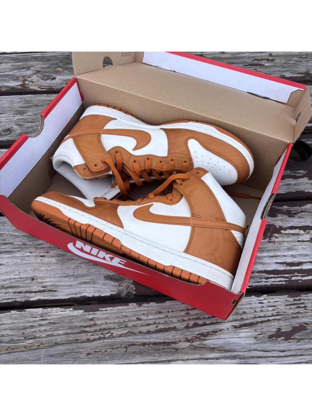 Nike Dunk High Retro SE Orange White – Monarch Sail High Top Sneakers